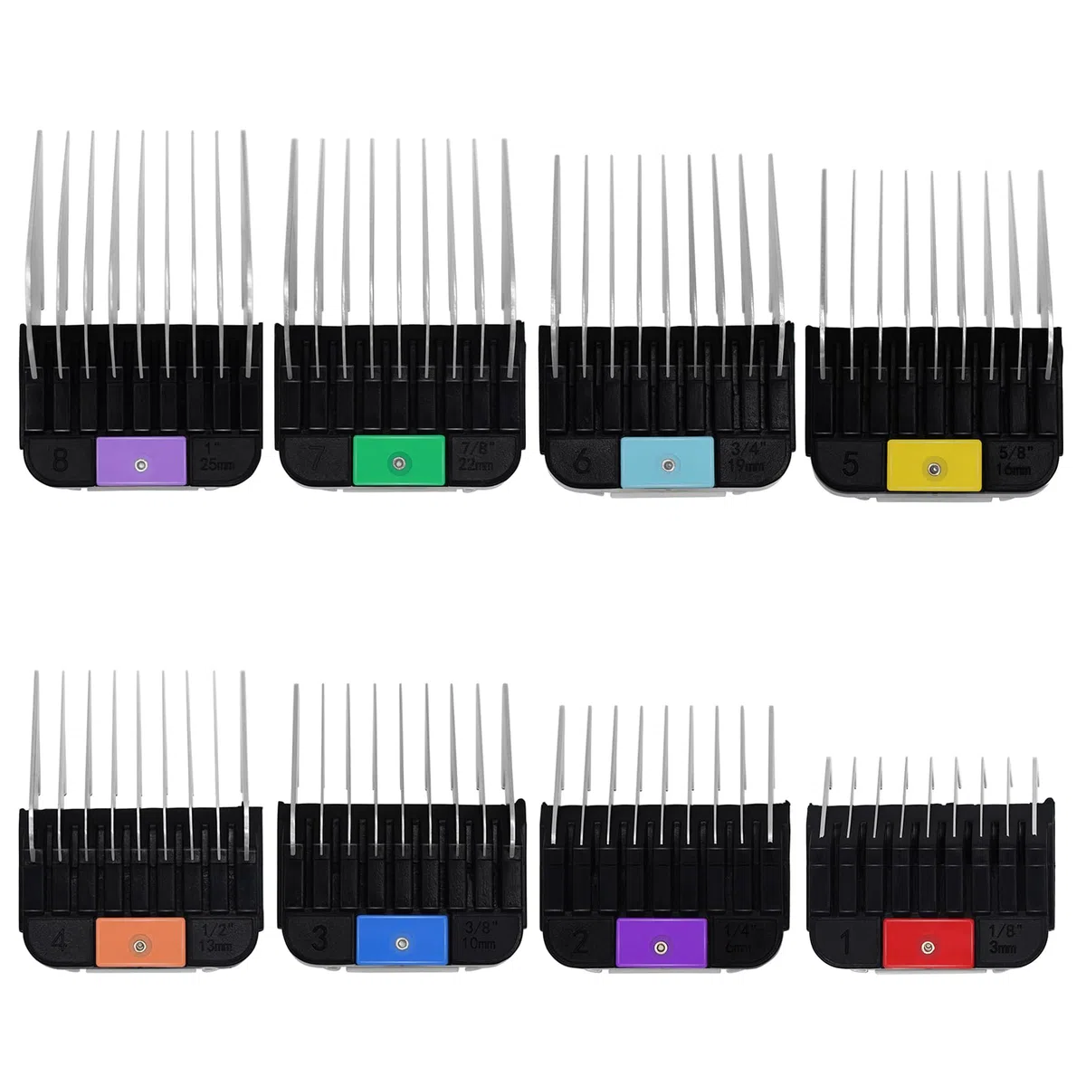 8 peines profesionales de acero inoxidable para animales para peluqueros de mascotas de hoja desmontable estilo A5, compatibles con cortaúñas Wahl KM Series Andis AG BG Oster Classic 76 A5 A6