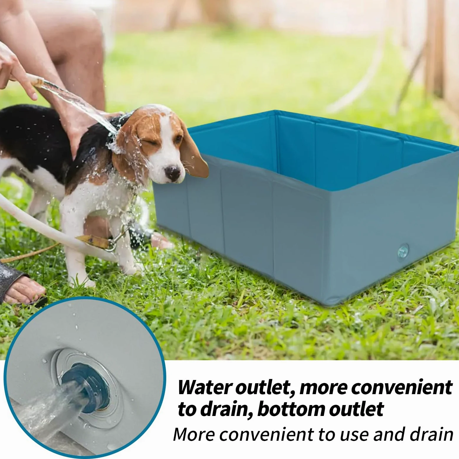 Piscina Perros Bañera Piscina Mascotas | Baño Juguete Agua Cachorros Refrescante para Niños y Animales Pequeños Exterior Jardín Verano