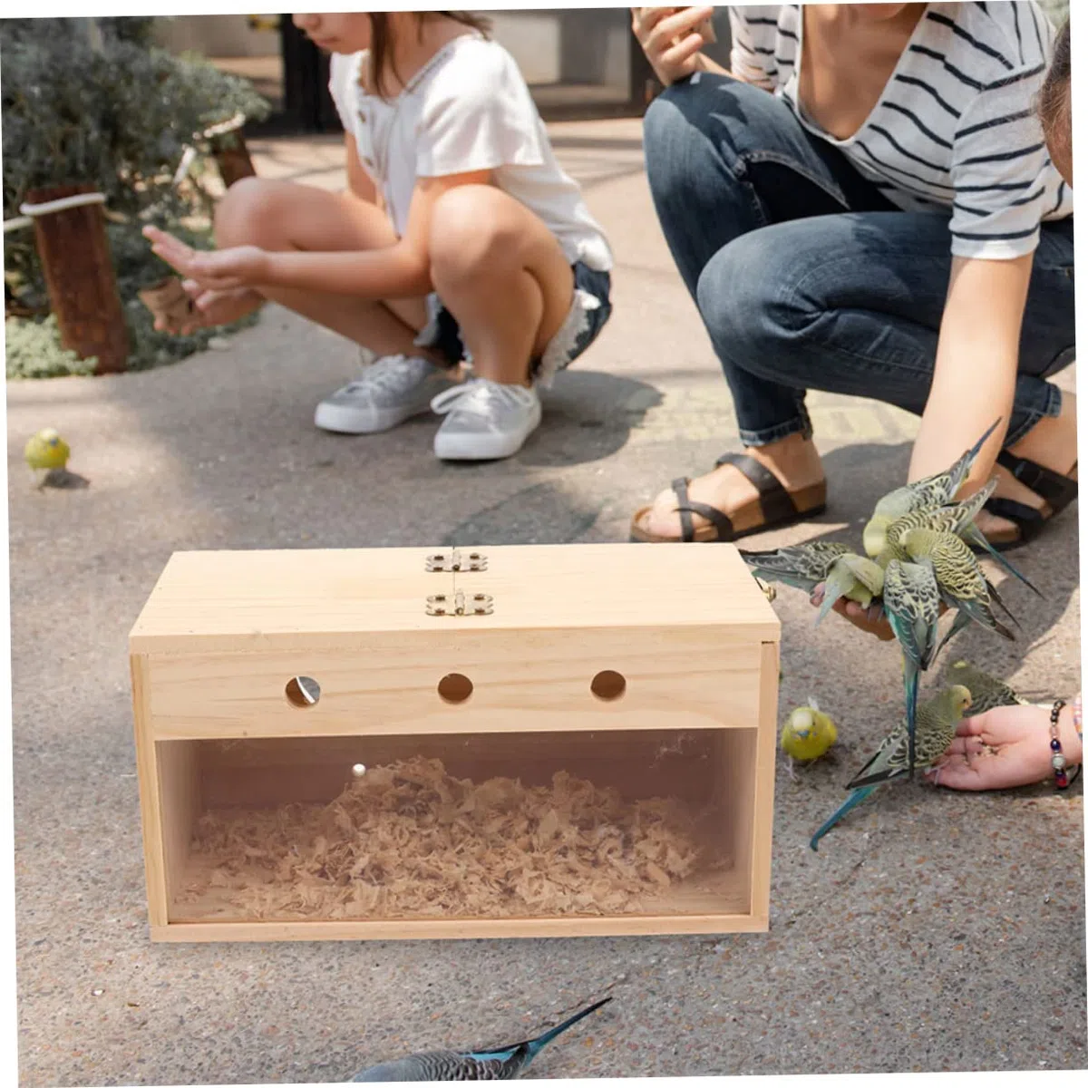 Toddmomy Caja De Cría De Loros Nidos De Pájaros para Jaulas Juguetes De Aves para Periquitos Casa De Pájaros Nido De Pájaro De Madera Accesorios De Aves Nido De Pájaro De Madera Madera