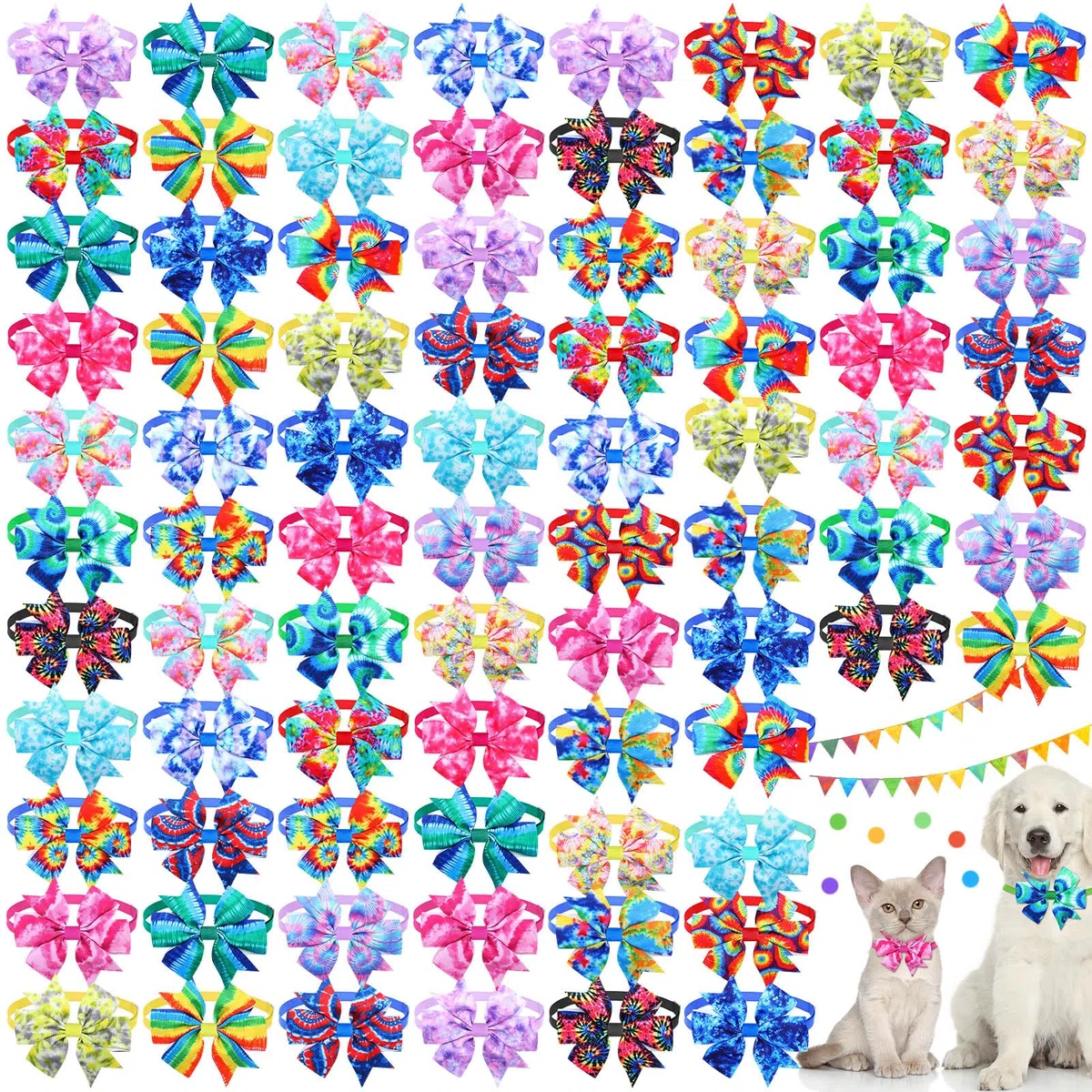 Maitys 80 collares para perros, lazos de verano y collares ajustables