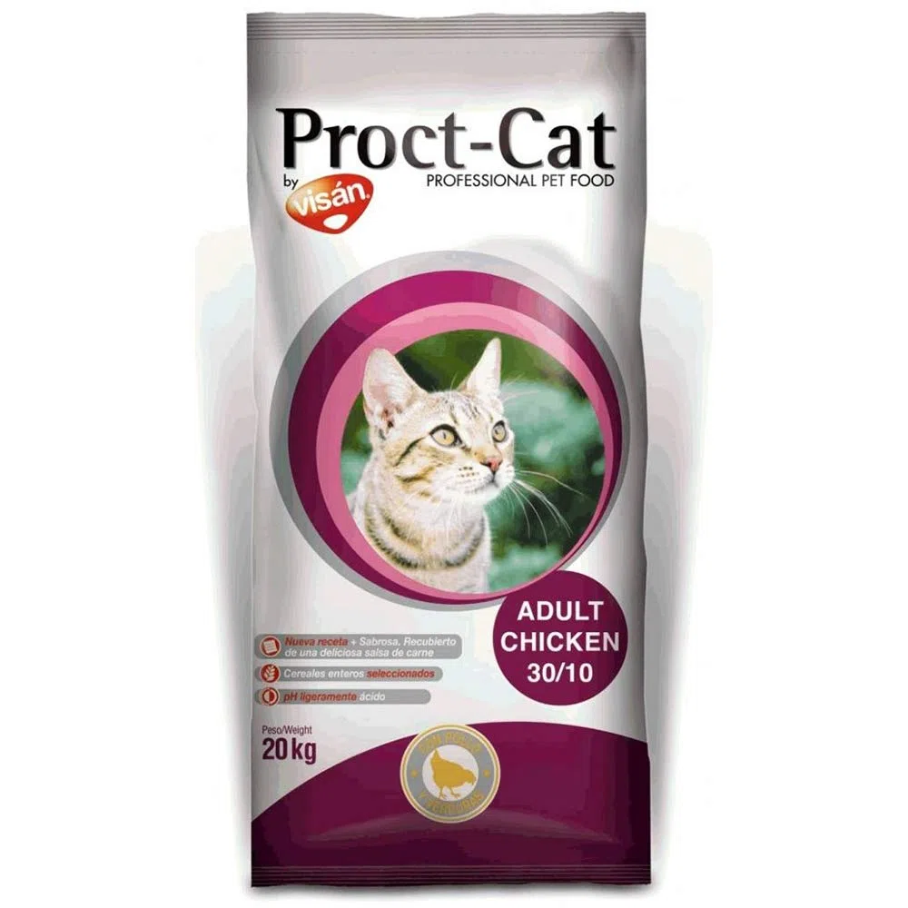 Pienso para Gatos Proct-Cat Adult Chicken 30/10 - Peso - 20kg
