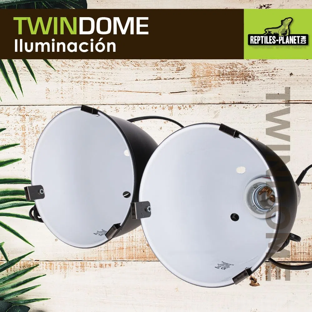 Reptiles Planet - Twindome 16 - Portalámparas - Ø16 cm - Al. 19 cm