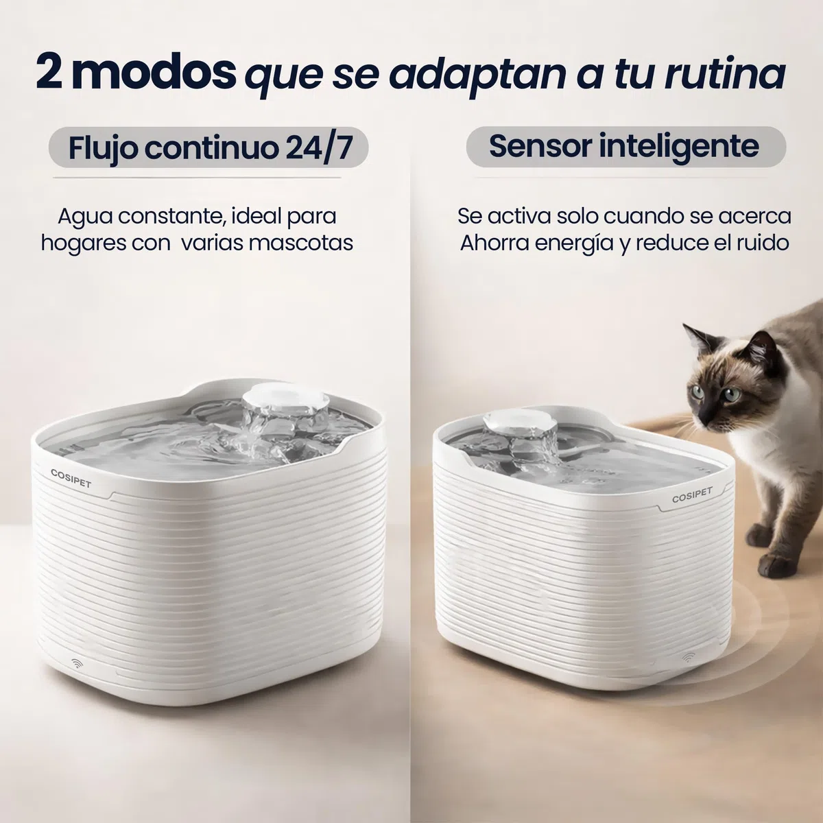 Fuente de agua inalambrica gatos y perros 2,5L control APP WiFi, bebedero automático con sensor, bandeja inox, autonomia mas de 30 dias, UV carbon activado, resina, alfombrilla antiderrame + 3 filtros