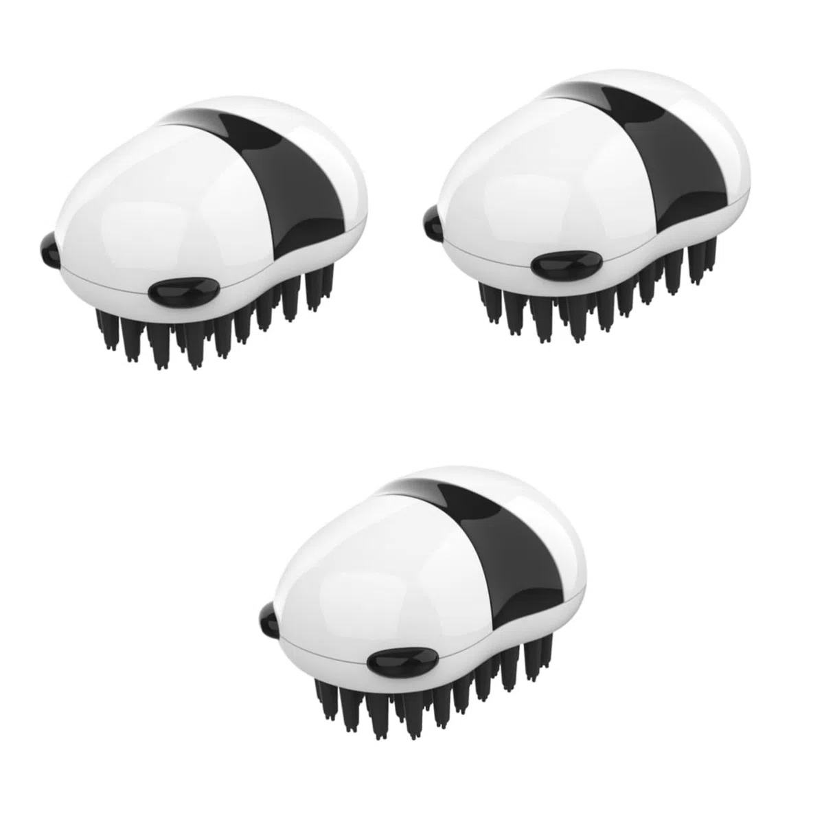 FRCOLOR 3 Piezas Cepillo De Baño Cepillo Para Pelaje De Gato Herramienta De Masaje En Forma De Panda De Masaje Para Perros Baño De Mascotas El Gato Tpr De Limpieza