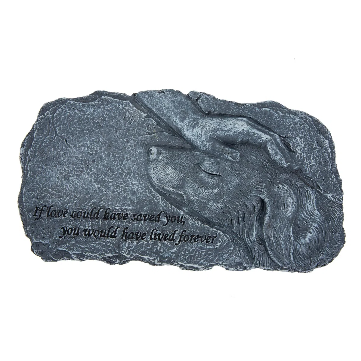 Lápida de Resina para Mascotas Diseño de Ángel, Estatua Conmemorativa para Jardín y Hogar, Soporte Estable y Espacio para Foto, Adecuado para Lugar de Descanso Final