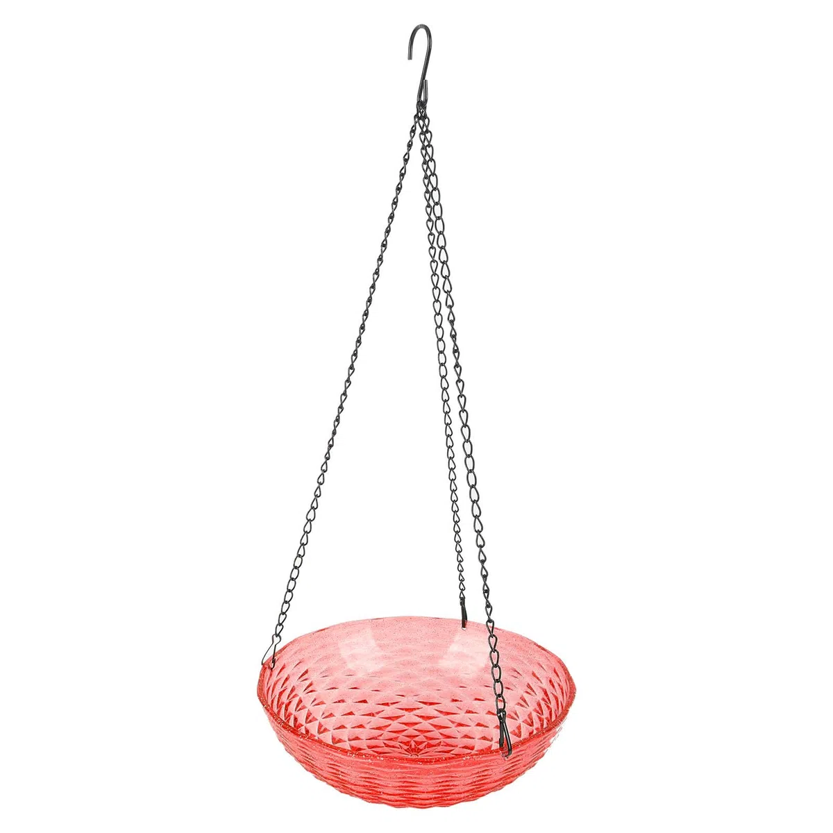 Fabater Burbujeador Solar para Baño de Pájaros, Comedero Colgante para Pájaros para Jardín Al Aire Libre, Material Plástico Duradero, Adecuado para Porche, Balcón, Atrae con Agua Corriente (Rojo)