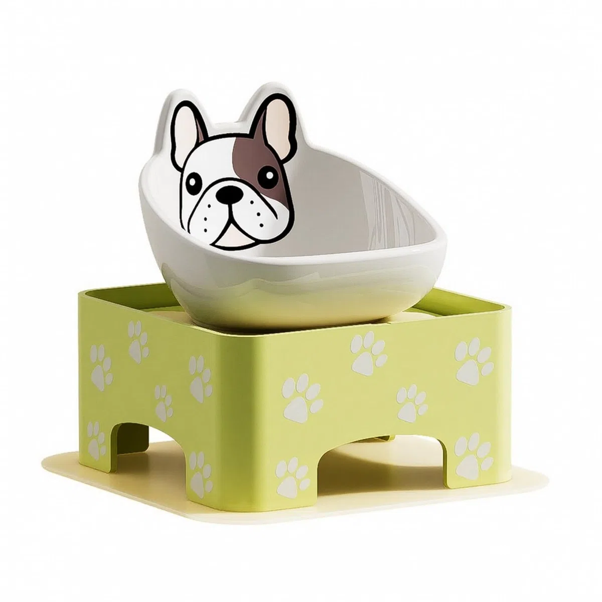 Comedero Ajustable para Mascotas con te Elevado Tazón Estación de Alimentación Inclinación Configurable y Base Estable Adecuado para