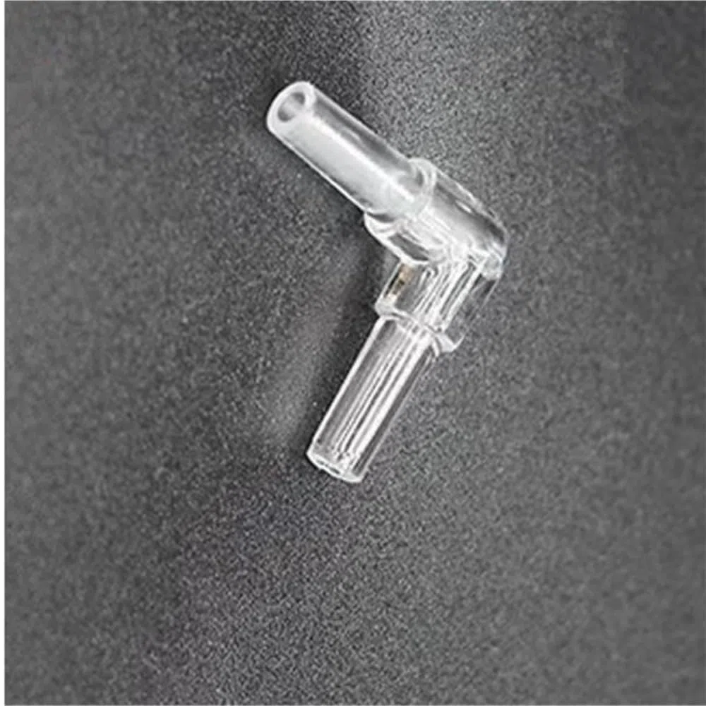 Conector de tubo para peces de acuario, Accesorio for bomba de aire de pecera, ángulo recto de 5 mm, conector de manguera de plástico transparente de 90 grados, distribuidor de accesorios de manguera.