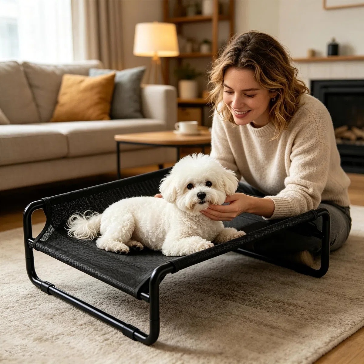 Cama Elevada para Perro Tipo Camilla Portátil y Transpirable