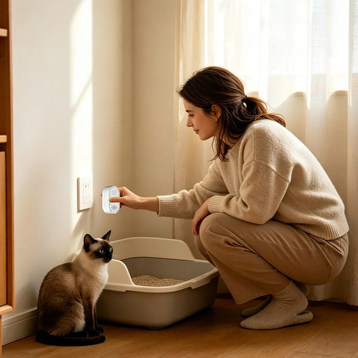 Desodorizante de de gatos Eliminador de olor a de mascotas inteligente