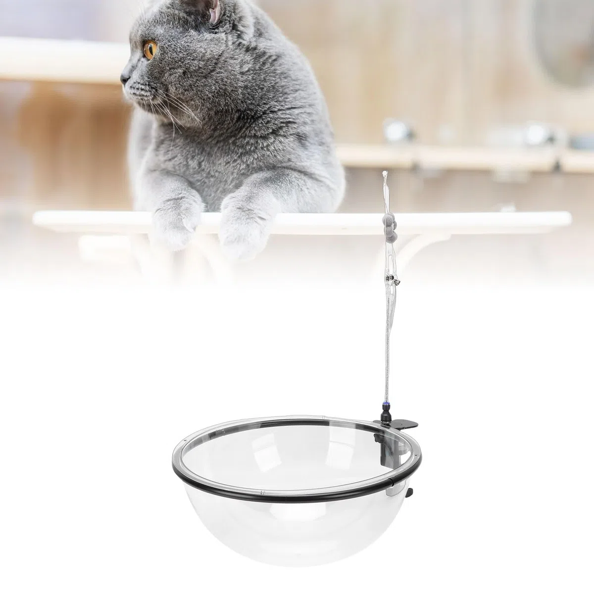 KIMISS Hamaca para Cama de Escritorio para Gatos, Accesorio de Escritorio Plegable para Ahorrar Espacio, Ideal para Uso Doméstico, Gato para Relajarse