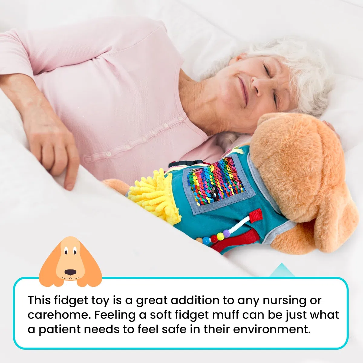 Manta antiestrés para demencia, manta de perro para personas mayores, manta sensorial para perros mayores con Alzheimer, productos de demencia para ancianos, manta sensorial para ansiedad