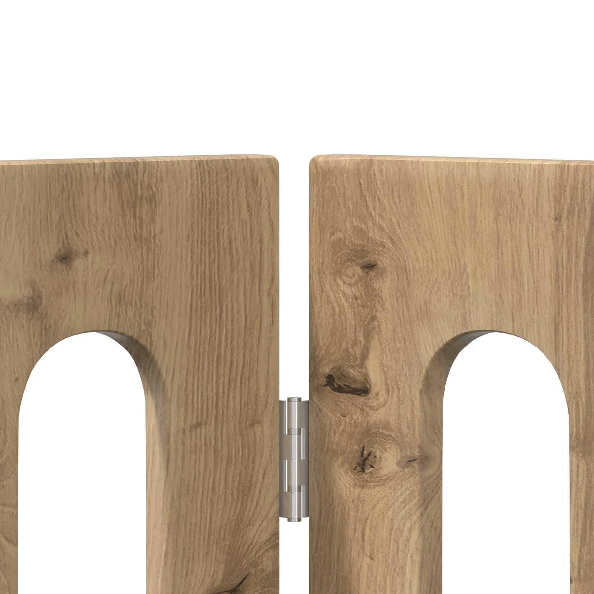 Valla plegable para mascotas de madera de roble Artisan, 201 x 38 x 90 cm, 4 piezas con paneles flexibles para interior, protección y seguridad para perros y cachorros