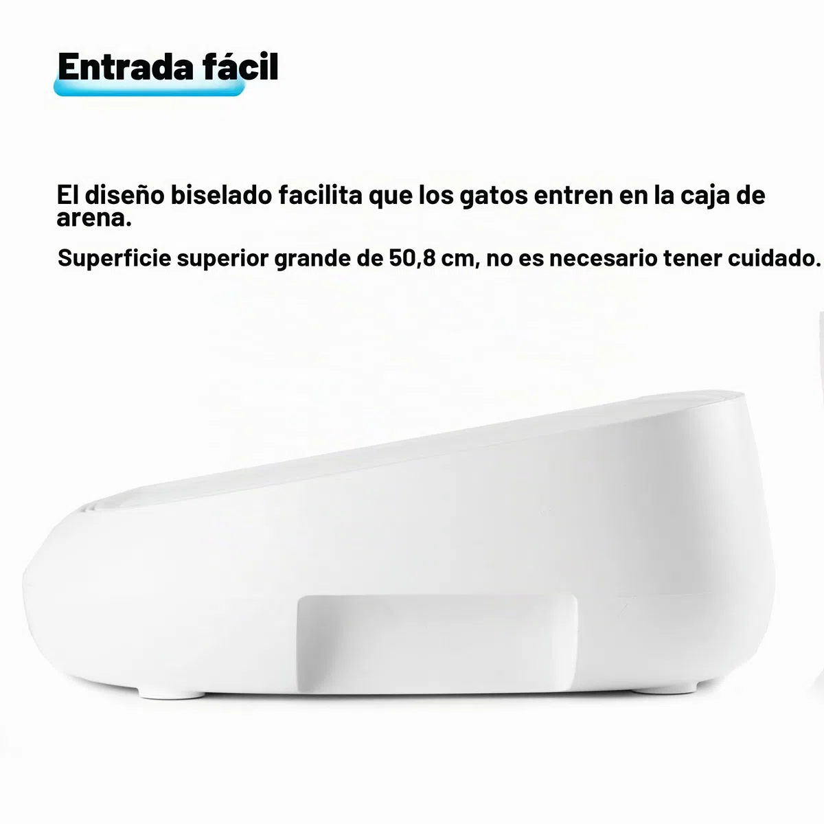 Neakasa Taburete con pedal para gatos con función de filtro, rampa de arena fácil de limpiar, atrapador de arena para caja de arena para gatos M1 con parte superior abierta, color blanco