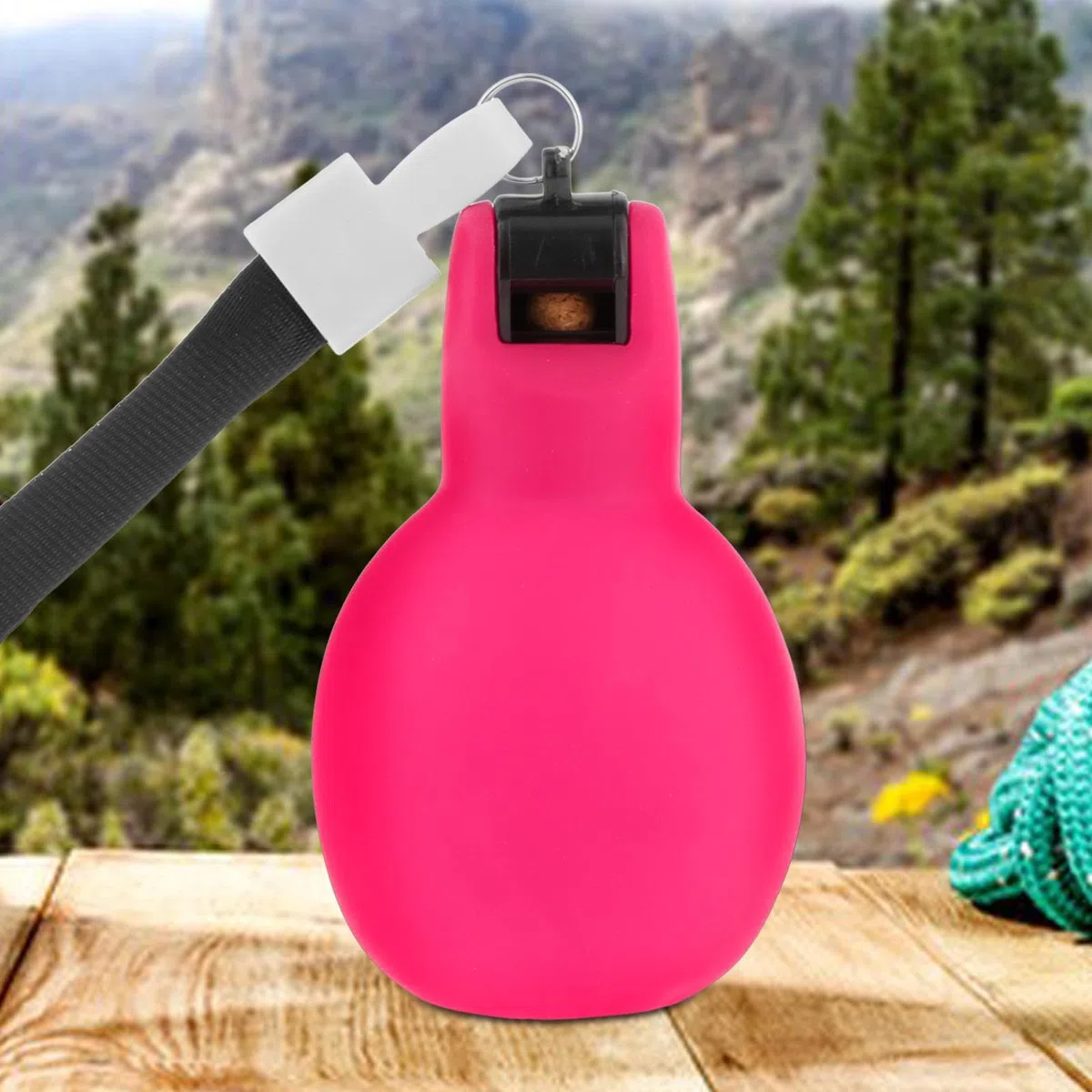 5 silbatos portátiles de mano para actividades al aire libre con cordones