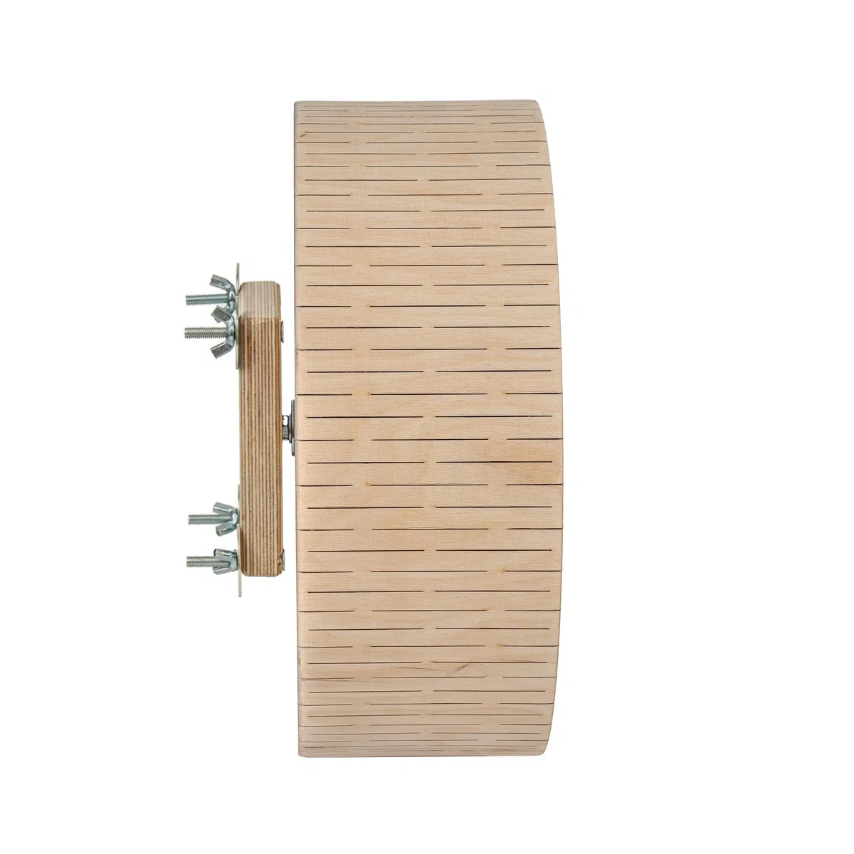 Rueda de madera silenciosa de 31 cm con banda de rodadura de corcho para hámsters, degus, jerbos y roedores pequeños, superficie de rodadura de 12,5 cm de ancho, rodamientos de bolas, construcción