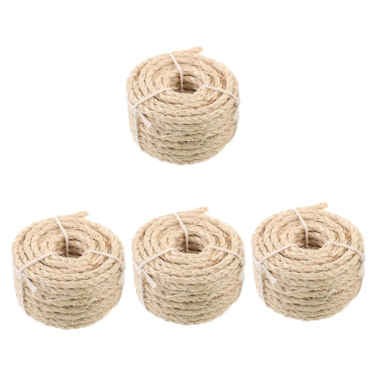 SUPVOX 4rollos Cuerda De Sisal para Rascadores De Gato Reemplazo De Material Natural y Resistente para Árboles y Muebles De Proyectos De Manualidades y Jardinería