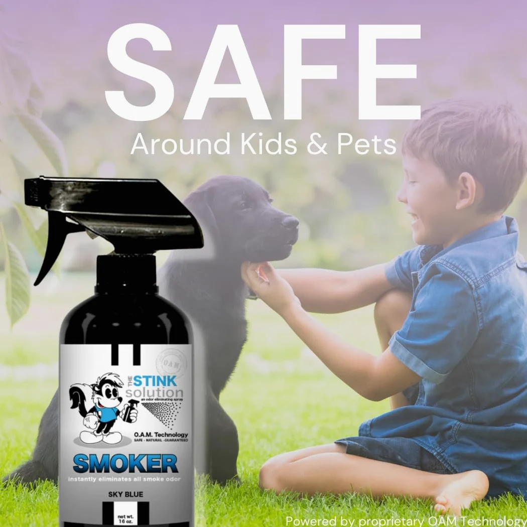 Smokers Elimina el Olor Spray Elimina completamente los Olores de Humo. Fórmula probada con tecnología OAM que elimina de forma segura los Olores para el bien. 1 Bambú Teca y 1 Sky Blue Aroma