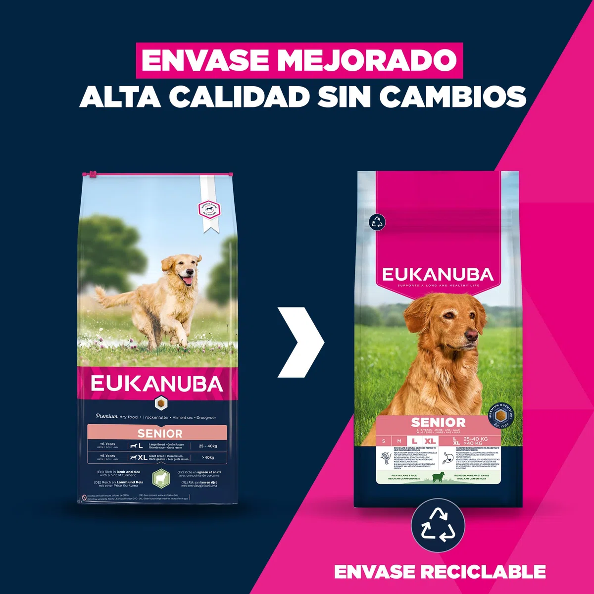 Eukanuba, alimento seco para Edad Avanzada con Cordero y arroz para Razas Grandes - Alimento seco Premium para Perros Senior, 12 kg