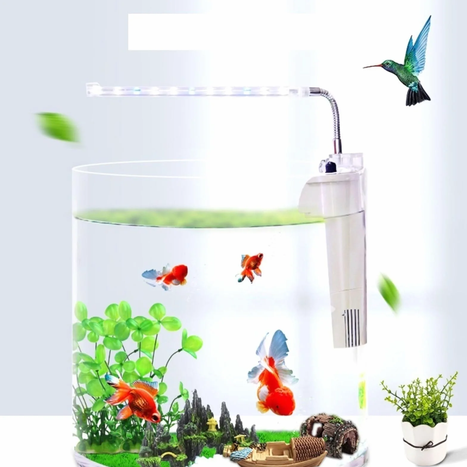 Pecera Pecera Pequeña Escritorio Cuadrado Acuario Ecológico Micro Paisaje Habitación De Invitados Oficina Pequeños Adornos Taza De Té Vidrio Paisaje Rejilla Pecera Acuario(Pequeño)