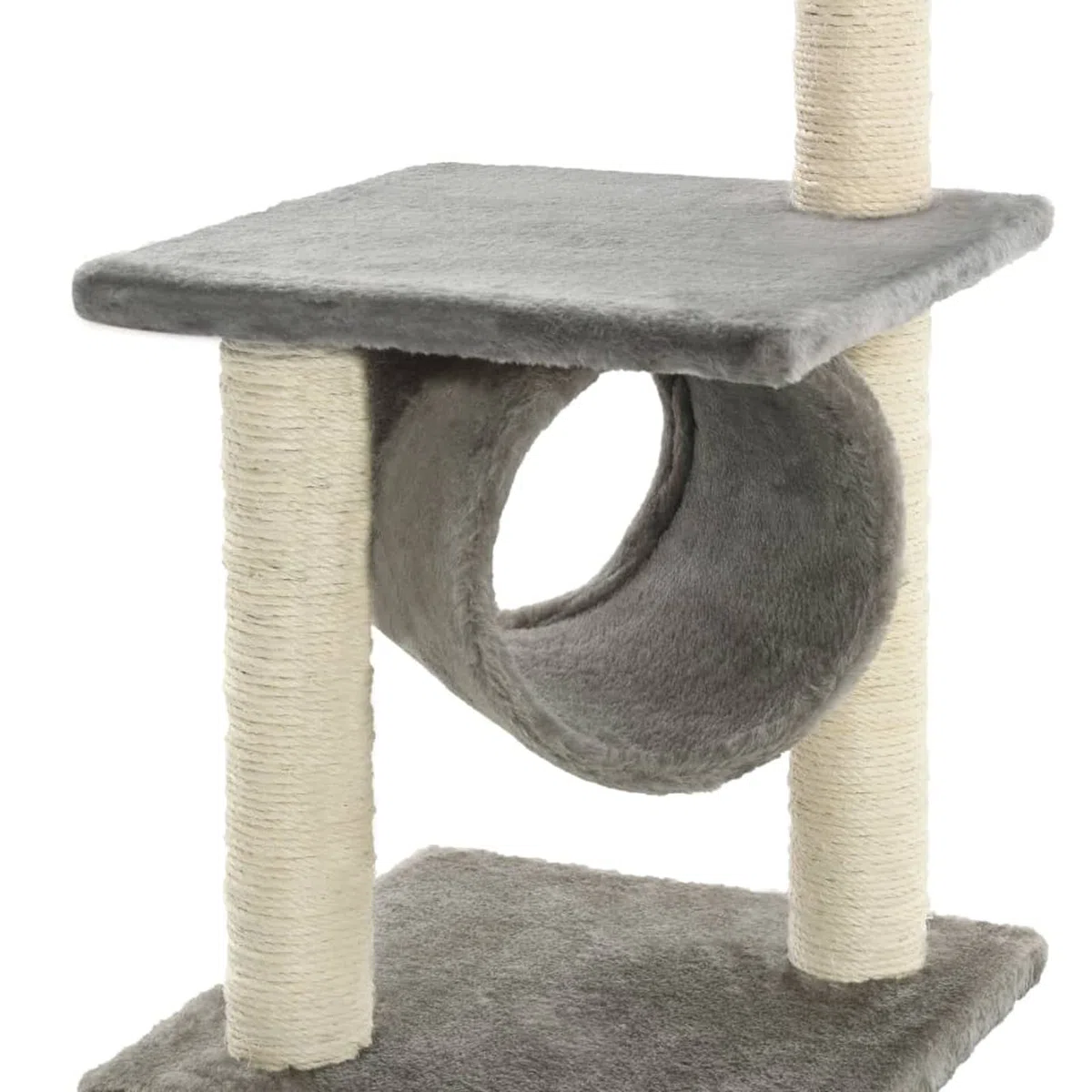 Chusui Rascador para Gatos con Poste rascador de sisal, Arbol para Gatos, Gatos Accesorios, Arranhador para Gatos, Arbol Rascador Gatos, 65 cm Gris