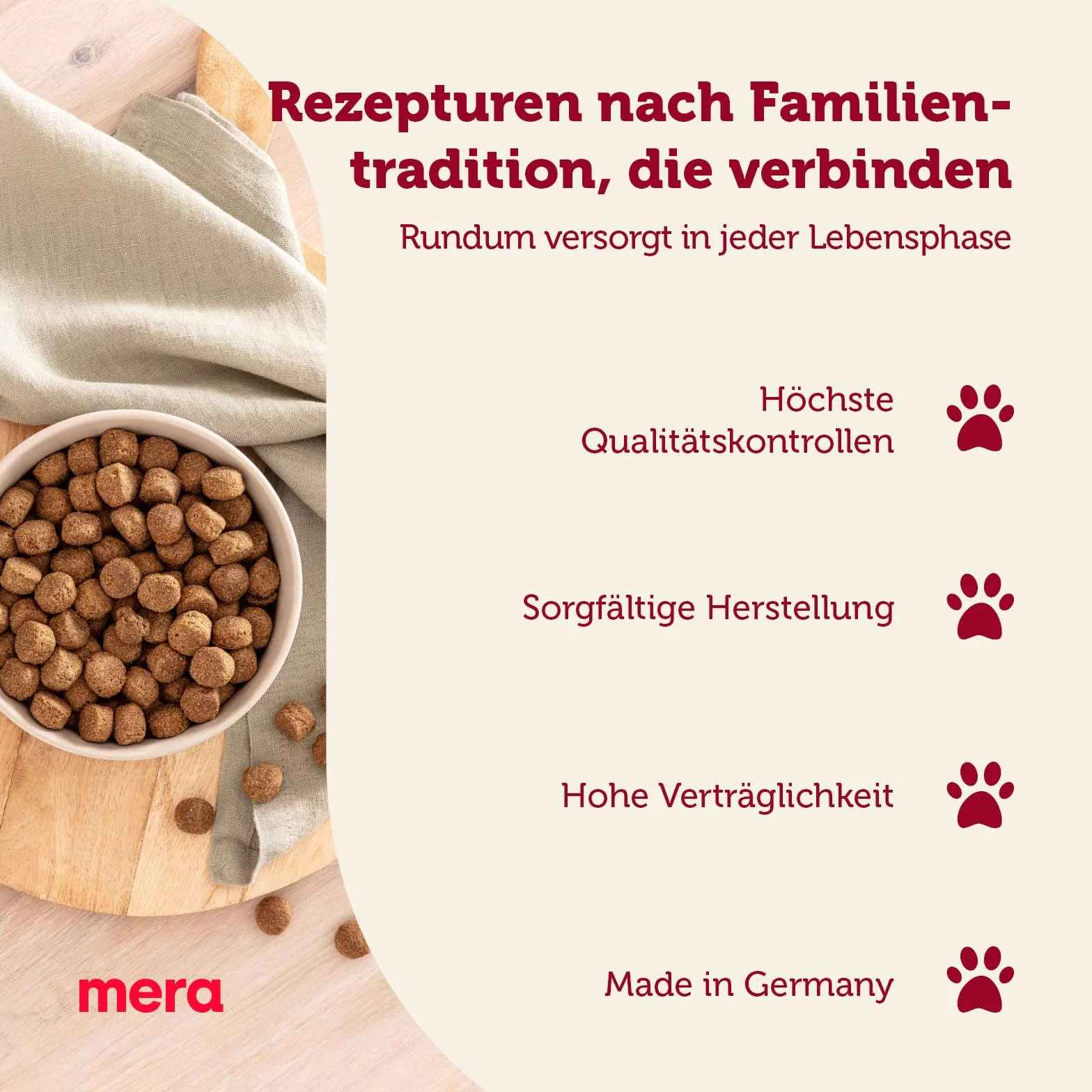 MERA Essential Senior Comida Seca para Perros Mayores de Todas Las Razas y tamaños, Omega-3 y Omega-6 para Piel y Pelo Brillante, 12,5 kg