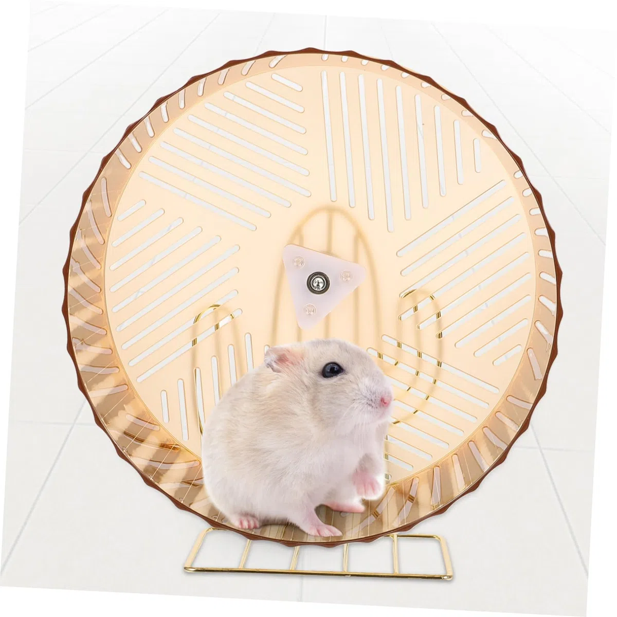 Kisangel Rueda de Hámster Silenciosa para Ejercicio, Rueda Compacta para Erizos y Chinchillas, Accesorio Adorable para Jaulas de Roedores