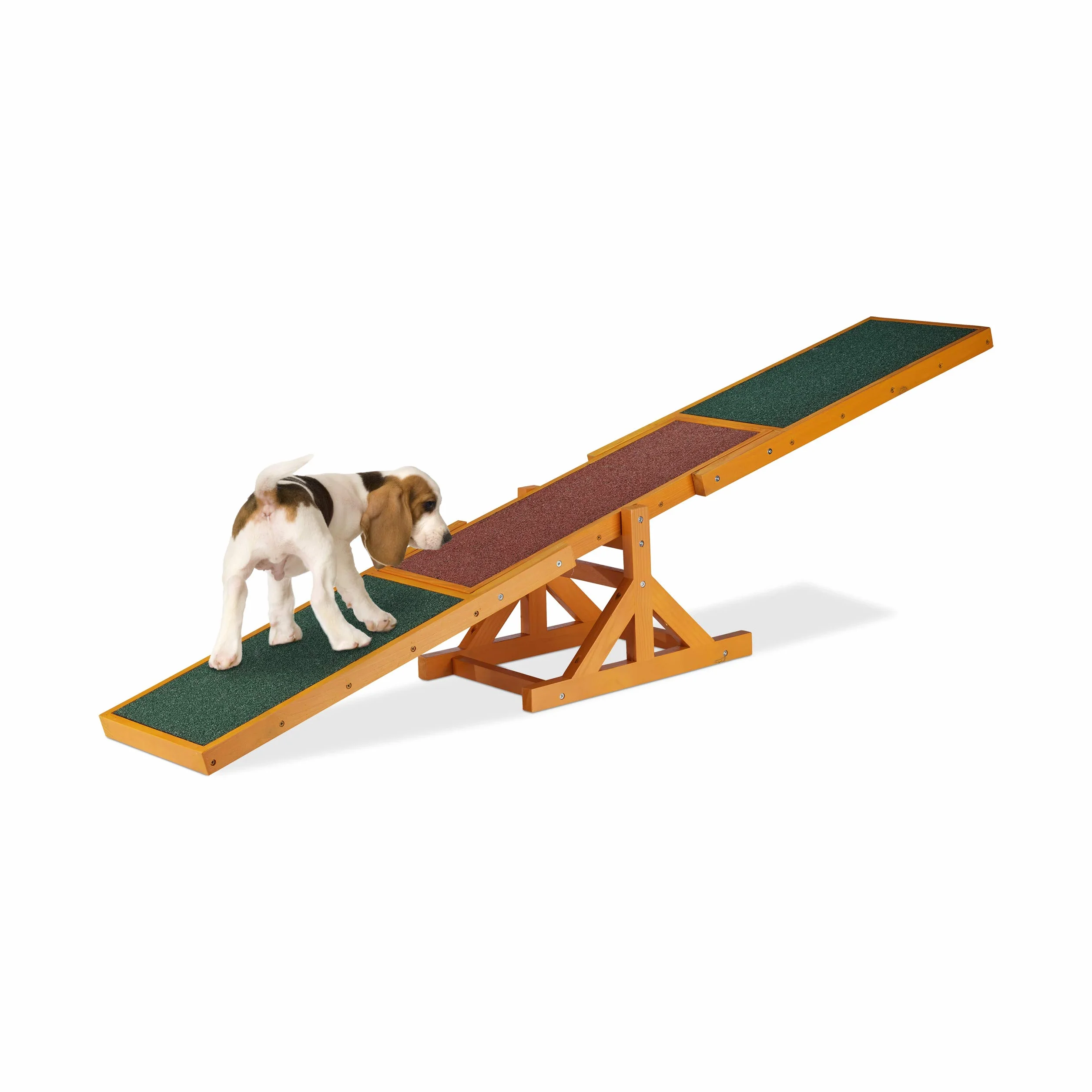 Relaxdays Balancín Perro, Dog Agility, Entrenamiento, Mascotas Grandes y Pequeñas, 1 Ud., 54 x 180 x 30 cm, Multicolor