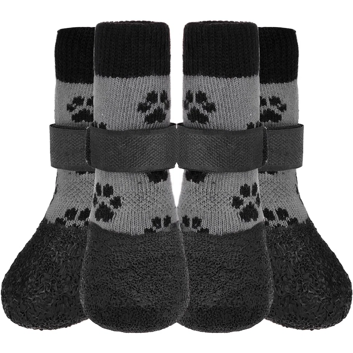 KOOLTAIL Calcetines antideslizantes para perros para evitar lamer patas en suelos de madera dura, botas de nieve y protectores de patas en invierno, calcetines de agarre de tracción para perros