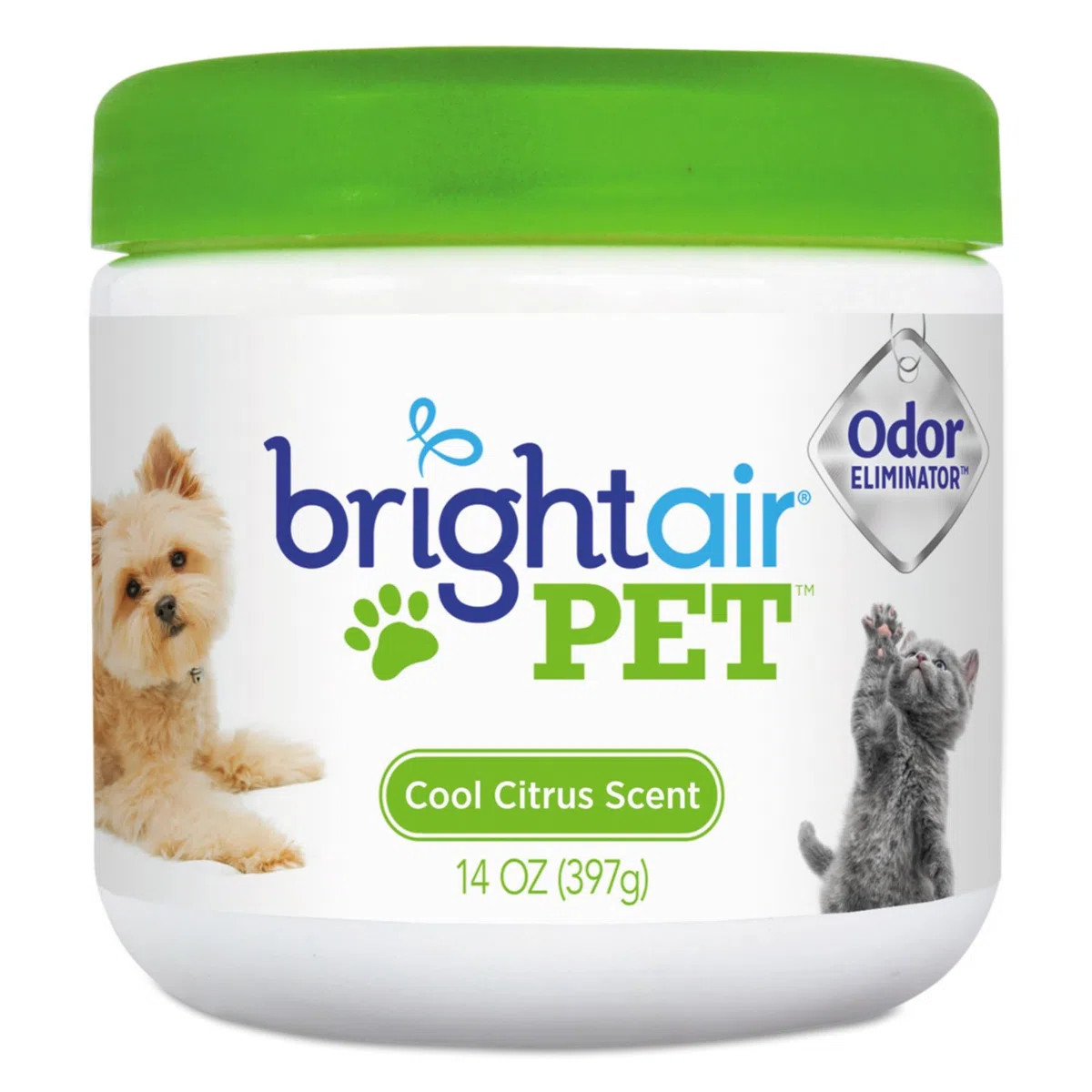 Bright Air Eliminador de olores para Mascotas, Aroma cítrico frío 14 oz (Paquete de 3)
