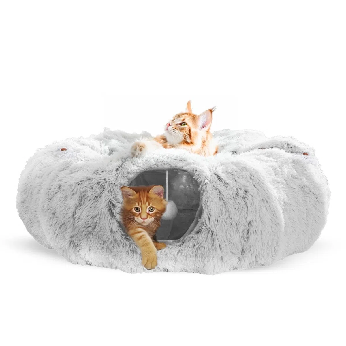 One PETS-TOP Tunel para Gatos Plegable con Juguetes - Ideal para Interior y Exterior - Diversión y Ejercicio - Tubos y Túneles de Juego para Gato y Conejos - Tunel Gatos Exterior Grande