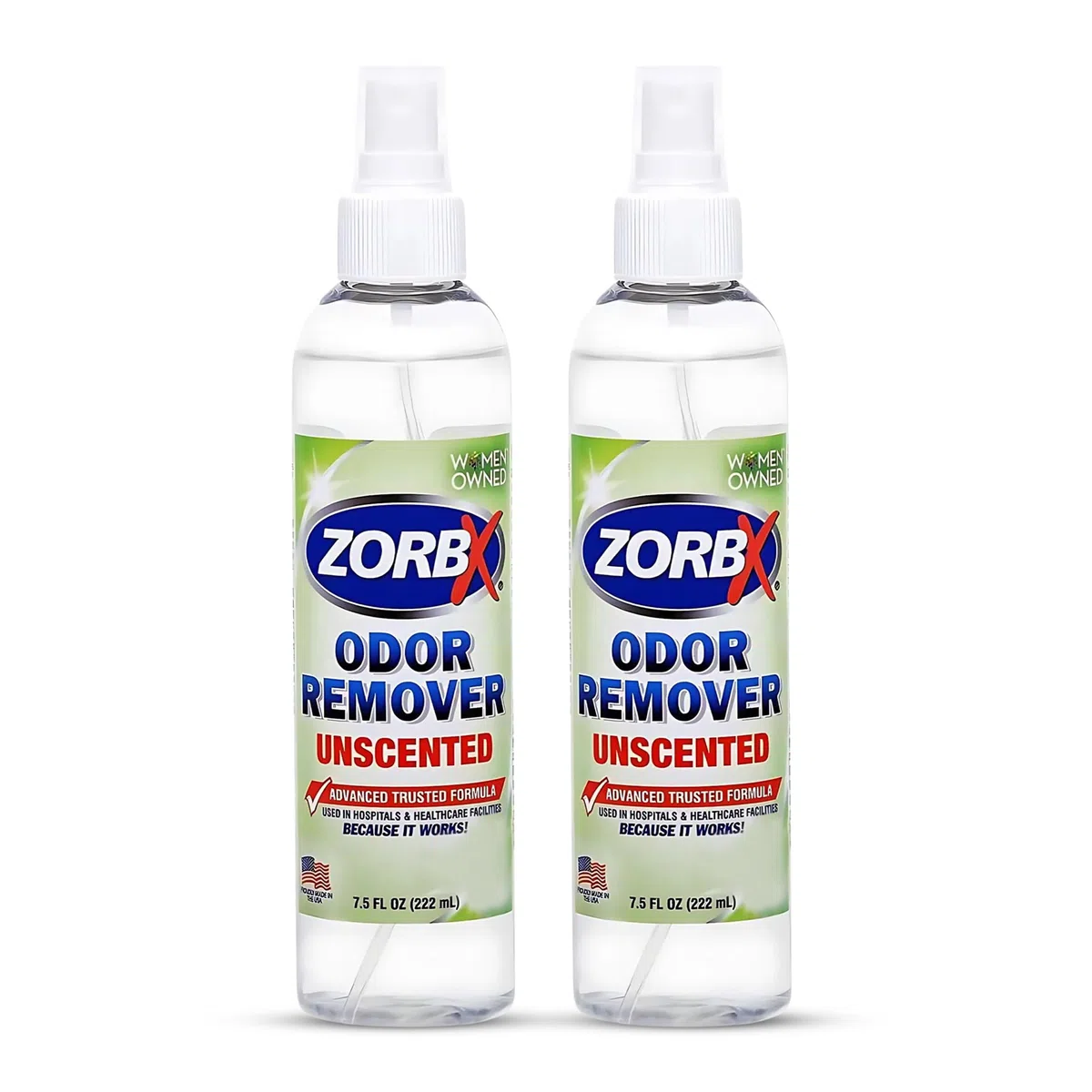 ZORBX Eliminador de olores sin perfume para olores fuertes, utilizado en hospitales e instalaciones sanitarias, fórmula avanzada, spray removedor de olores de acción rápida para perros, gatos, casa y