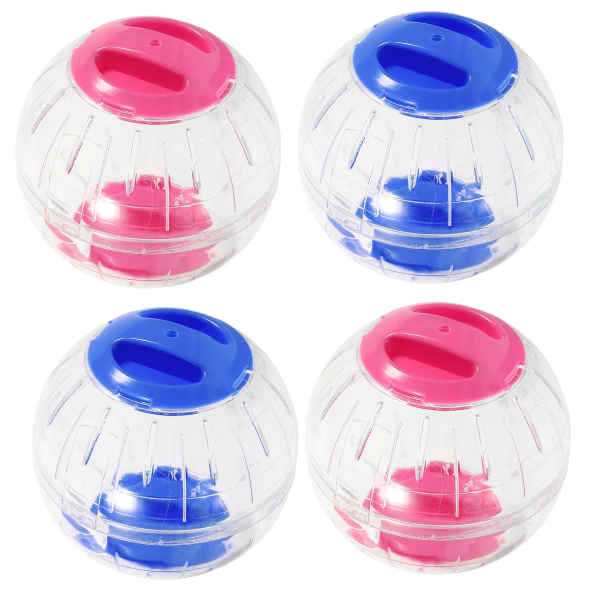 BESTonZON 4piezas Pelota para Correr para Mascotas Transparente Juguete De Ejercicio para Hámster Rueda De Juguete para Roedores para Jaulas De Mascotas Pequeñas