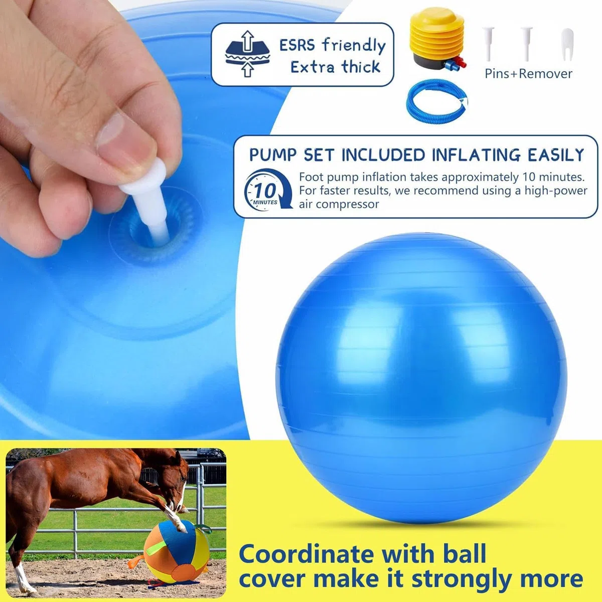 Pelotas De Pastoreo Para Perros Juguete Acuático Hinchable Gigante Flotante | Juguetes Interactivos Para Perros Pastores para Razas Medianas y Grandes Parque Piscina Jardín Exterior