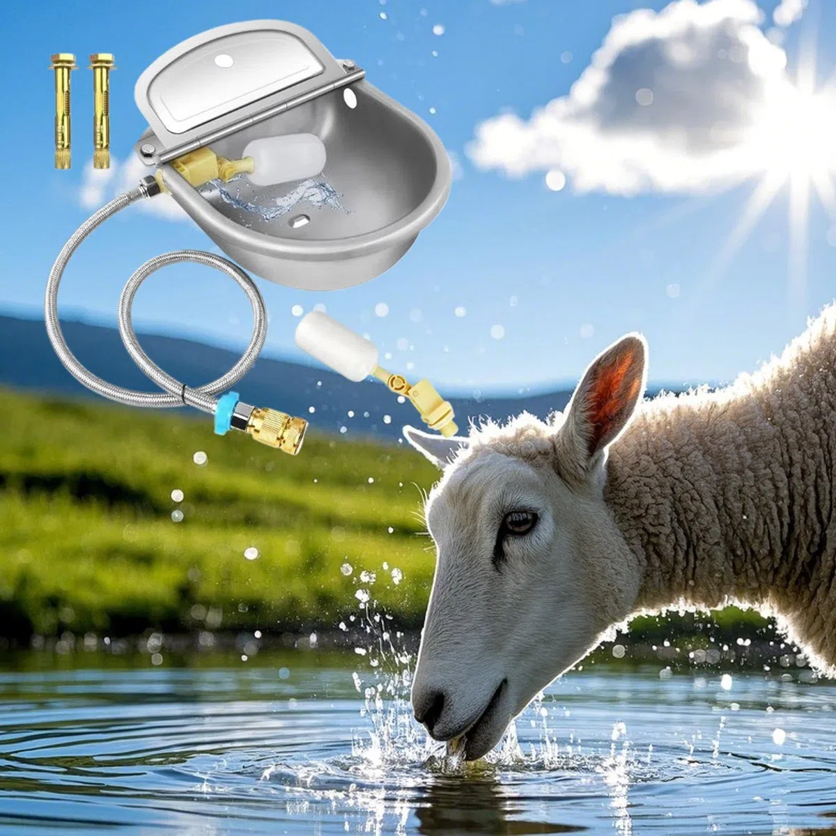 Bebederos Automáticos para Ganado Cuencos De Acero Inoxidable para Animales