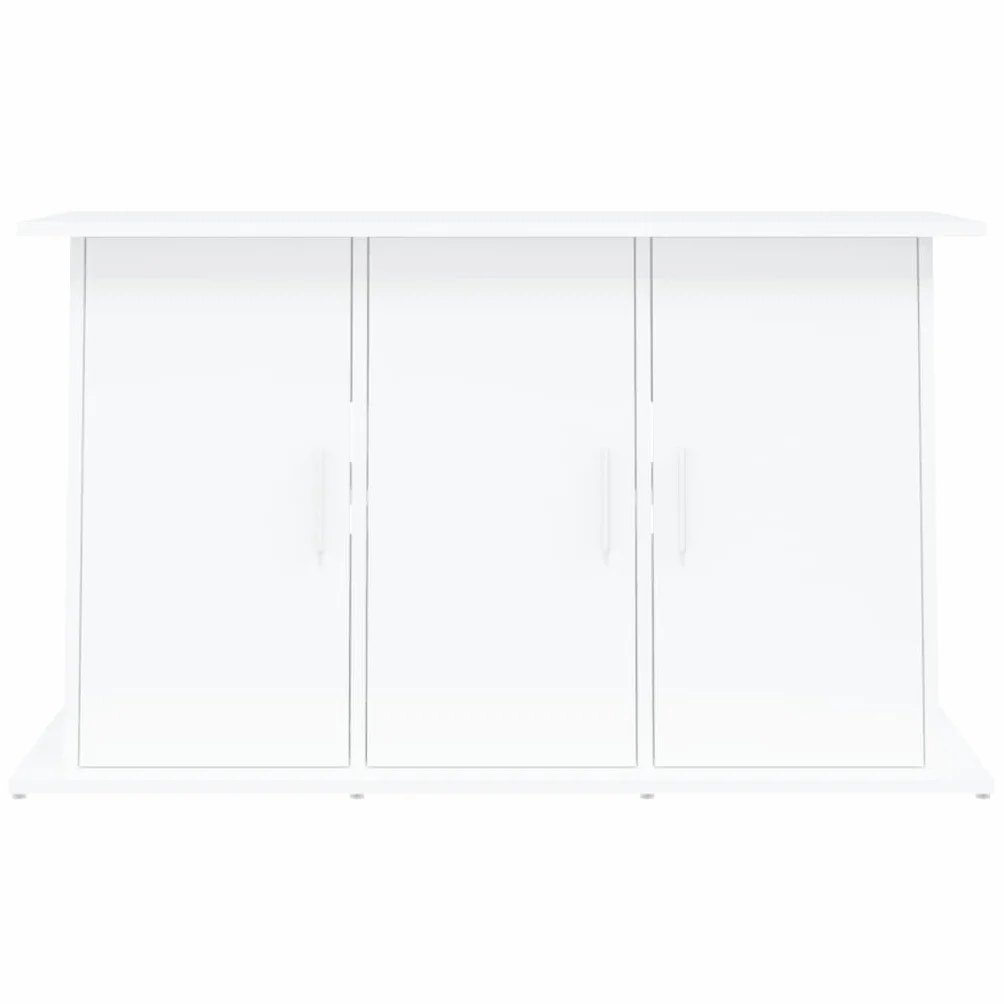 Soporte para acuario, material de madera blanca, 101 x 41 x 58 cm, con espacio de almacenamiento y puertas, armario inferior estable para accesorios de acuario, estantería y muebles para salón
