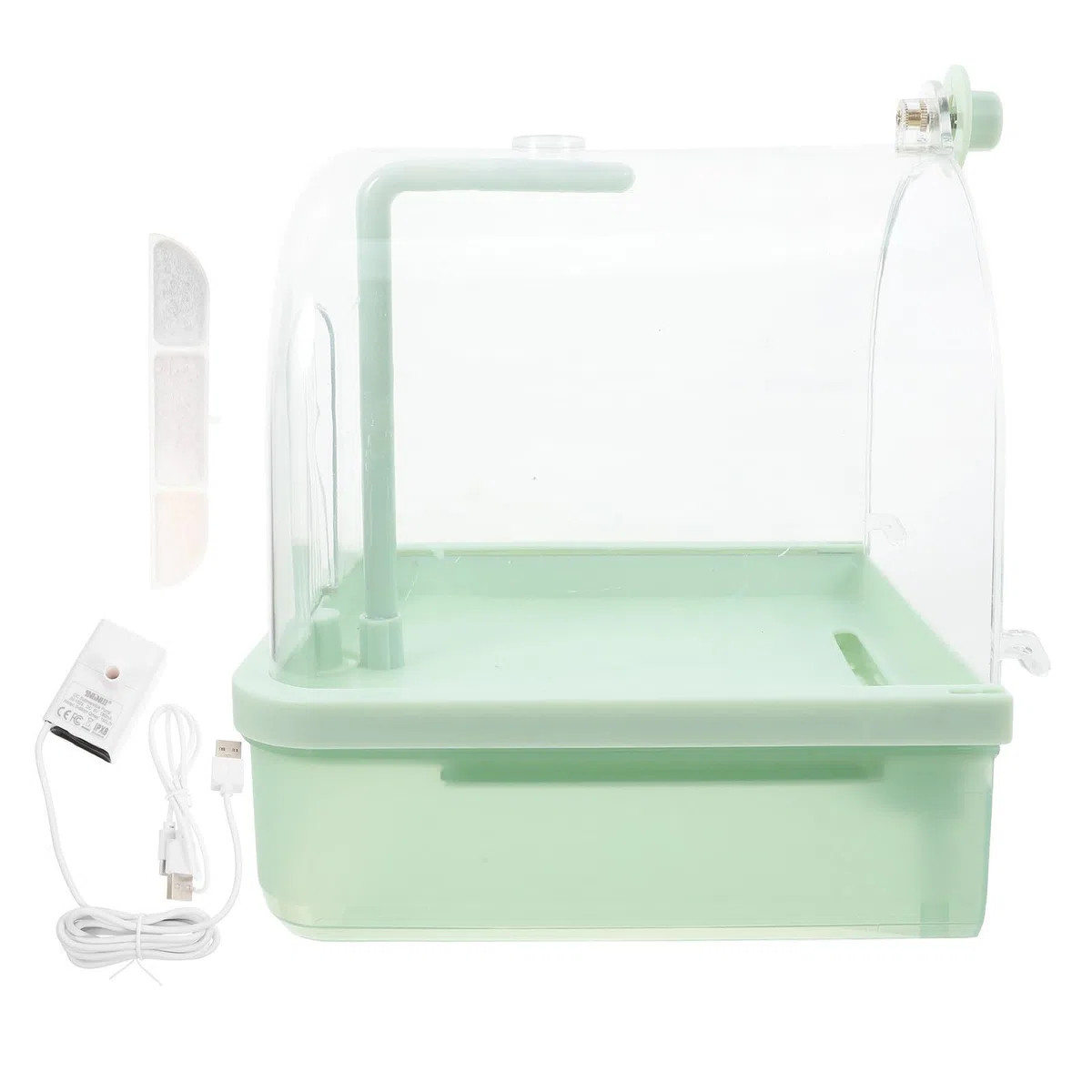 SHINEOFI Bañera Automática con Grifo Giratorio 180° para Pájaros para Jaula