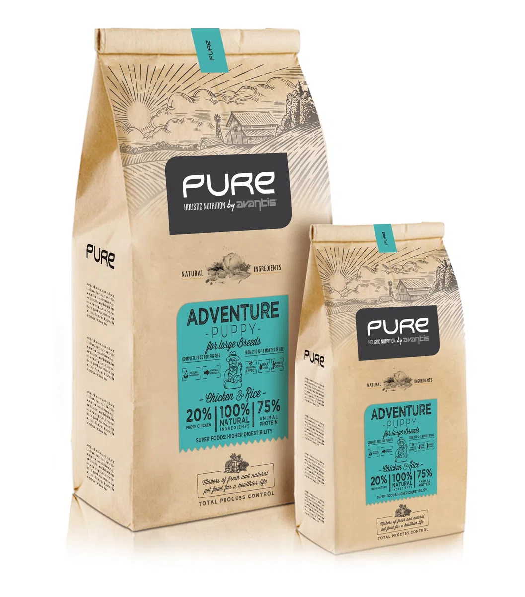 Pure Adventure Puppy Pollo y Arroz 12 kg – Pienso Holístico con Carne Fresca para Cachorros de Razas Grandes – Huesos y Articulaciones