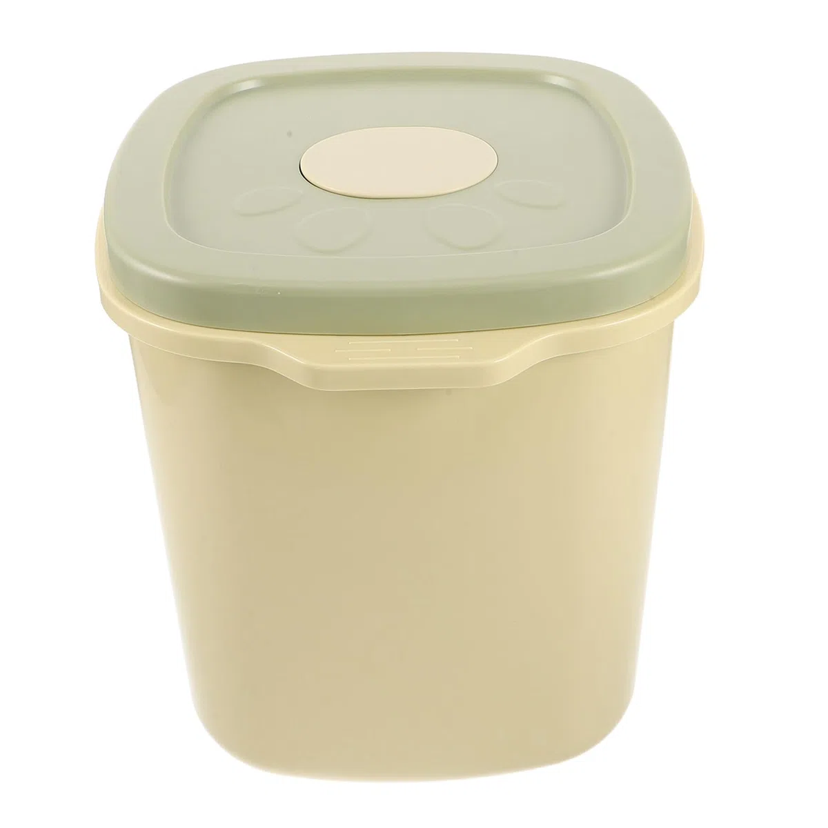 Contenedor Hermético para Almacenar Alimentos para Mascotas Balde Grande de Plástico Amarillo y Verde Tapa Sellada contra Humedad Adecuado para Comida Seca de Perros y Gatos