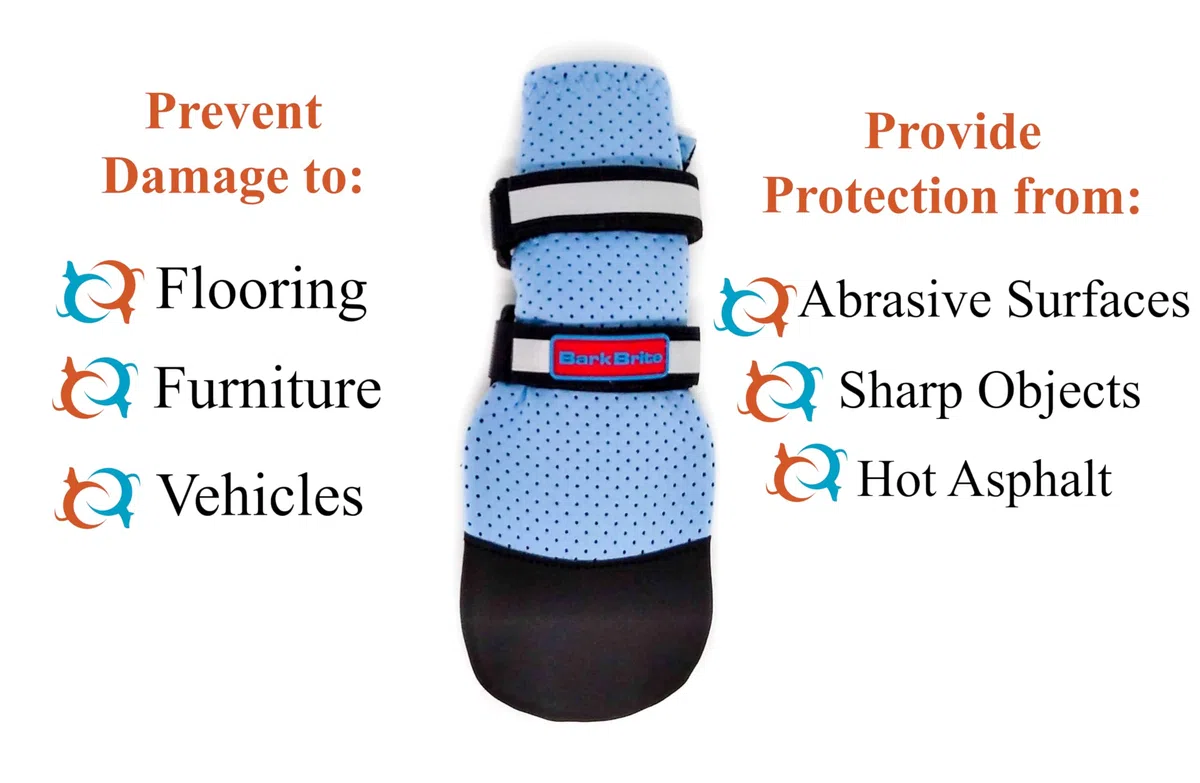 Bark Brite - Botas Protectoras de Neopreno para Perro diseñadas para Comodidad y transpirabilidad en 5 tamaños