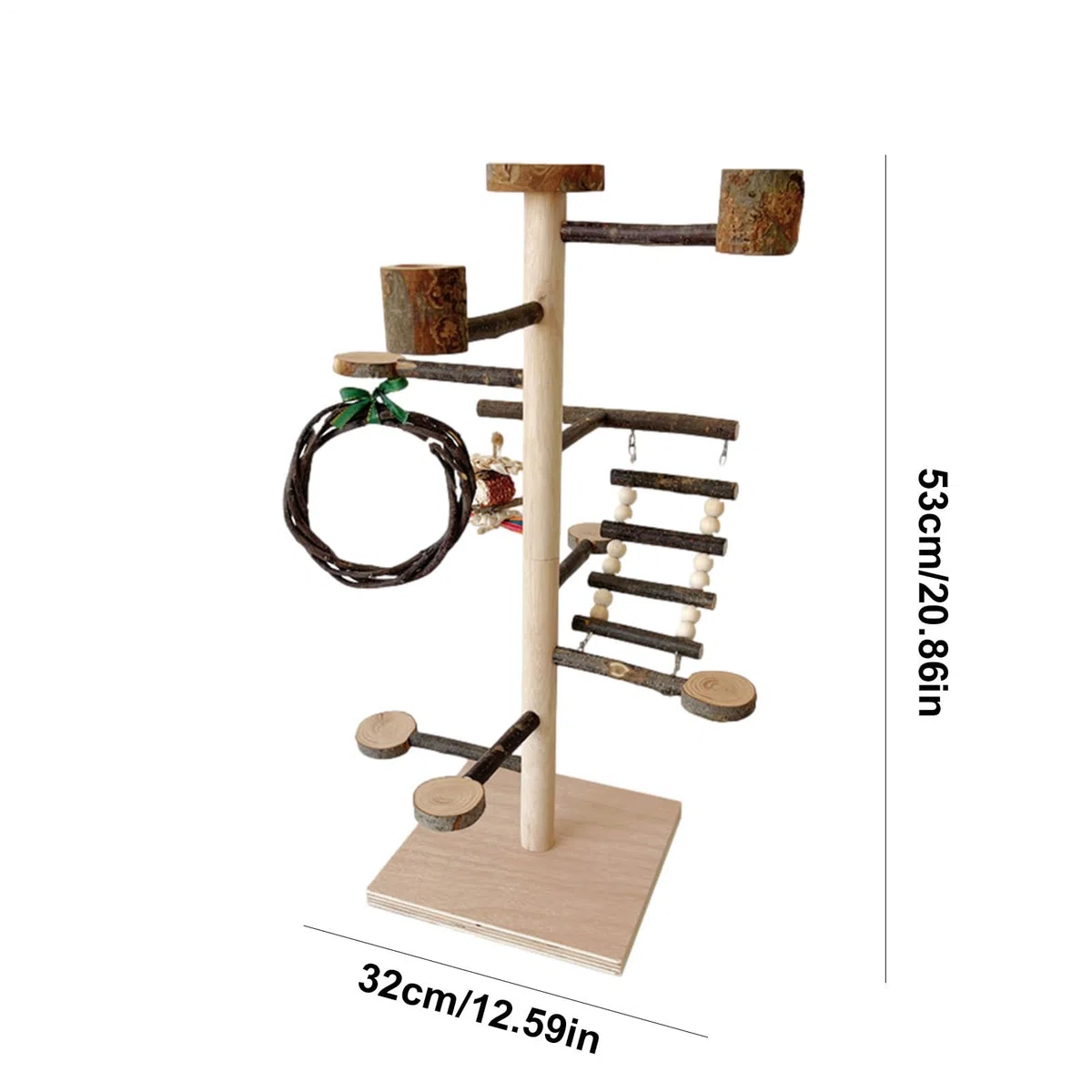 Parque de Juegos para Periquitos Juguetes para Jaulas de Aves | Estación de Juegos para Cotorras con Posaderos para Hogar, Cotorras, Cacatúas, Canarios y