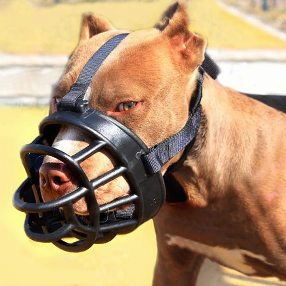 Protección contra la mordedura, Bozal for Perros, bozal de Silicona Transpirable y cómodo(Rosso,XXL)