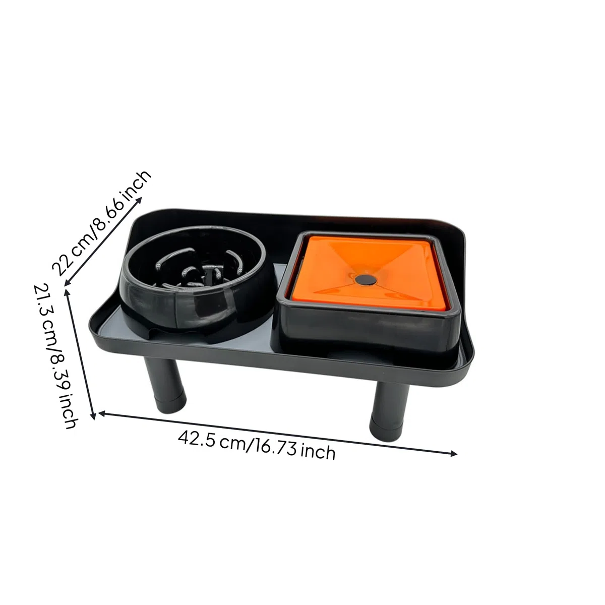 Comedero Elevado para Perros Estación de Alimentación Tazón Soporte Ajustable Altura Gradual Doble Recipiente Extraíble Construcción Robusta Silicona, Style to 3