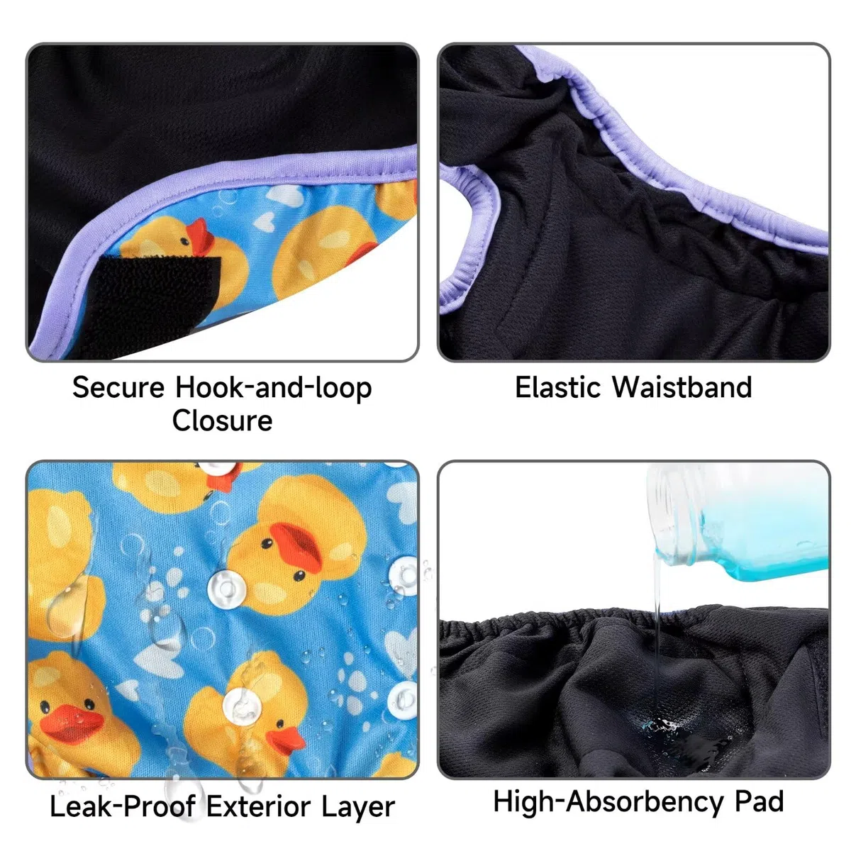 Paw Legend Pañales lavables y reutilizables para perras, pañales para perras de calor, pañales para perras (3 unidades, XL)