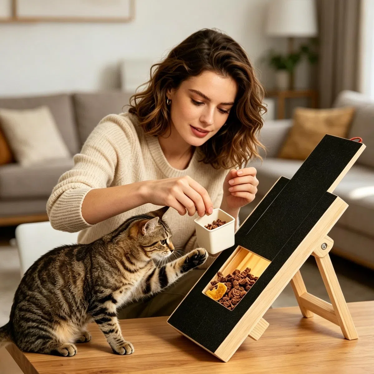 Tabla Rascadora De Uñas Con Para Perros Actividad Interactiva De Madera Con