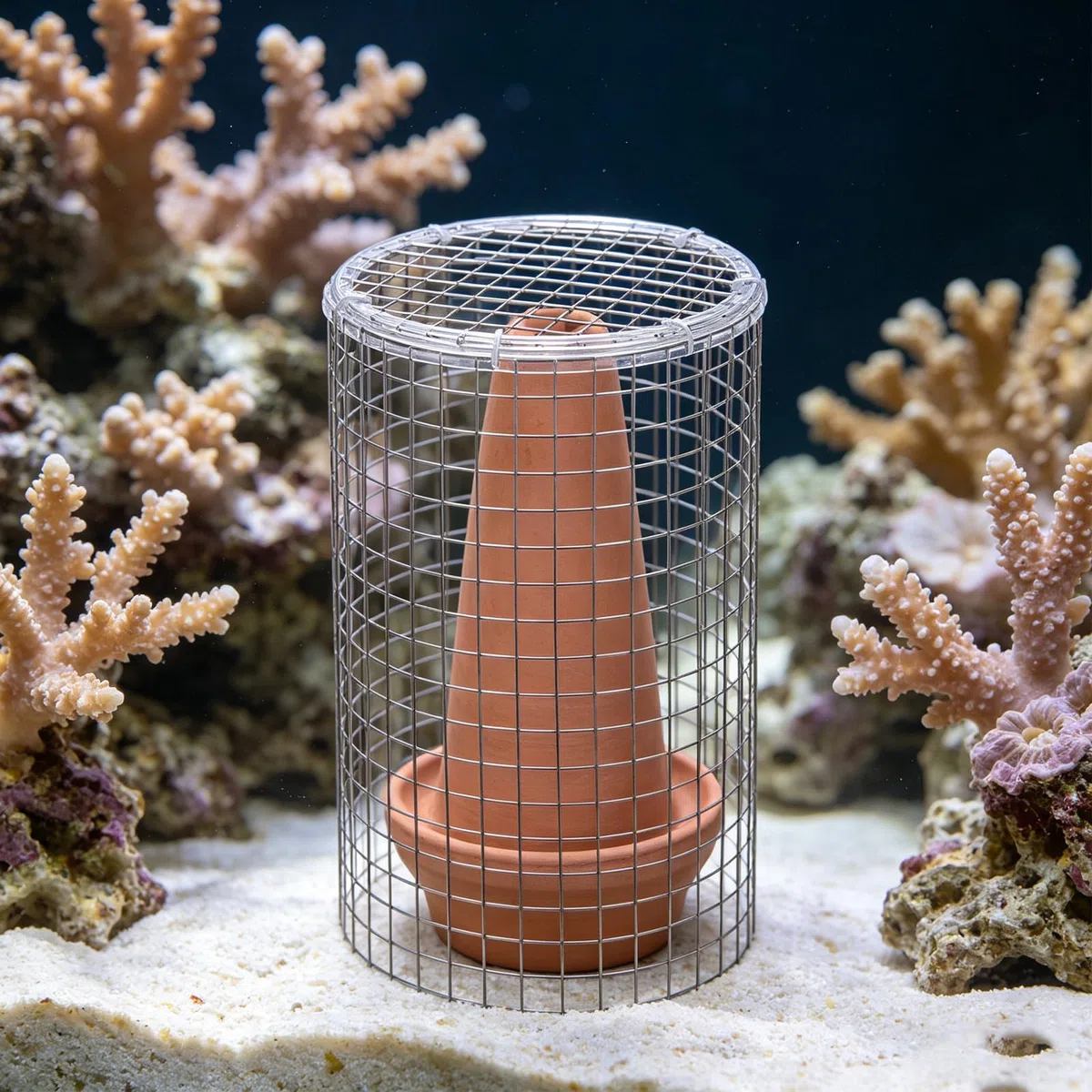 Toyvian Cubeta y Borde Ensanchado Fondo Microperforado para Acuarios con Red de Aislamiento Material de Arcilla y Acero Inoxidable para Desove para Peces Ángel y Huevos