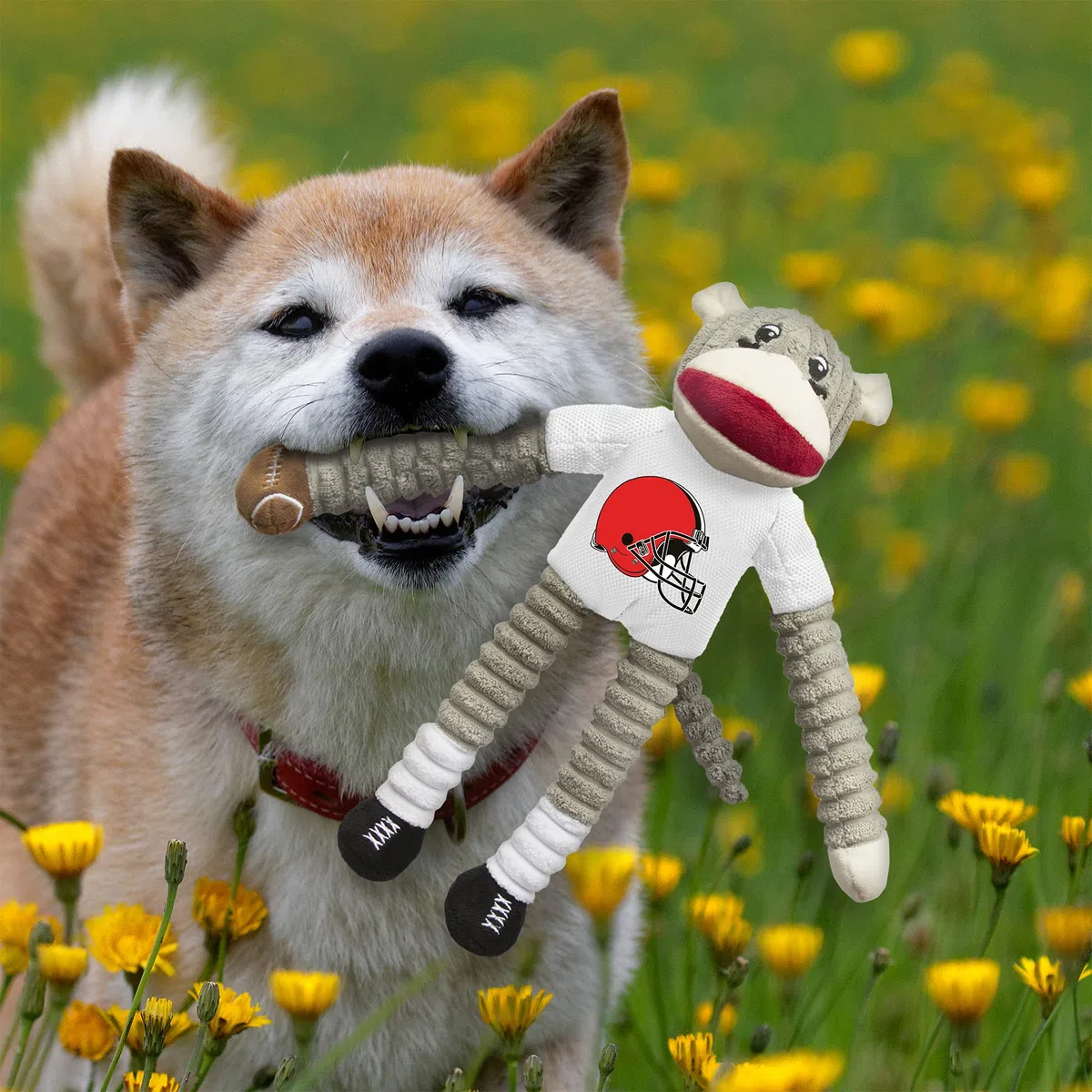Little Earth Productions Littlearth Cleveland Browns NCAA Sock Monkey - Juguete para Mascotas