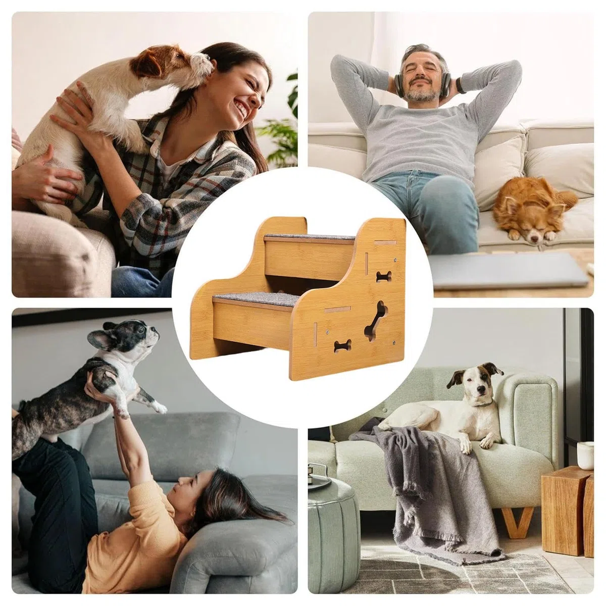 Escaleras para Perros Escaleras con Rampa para Cachorros