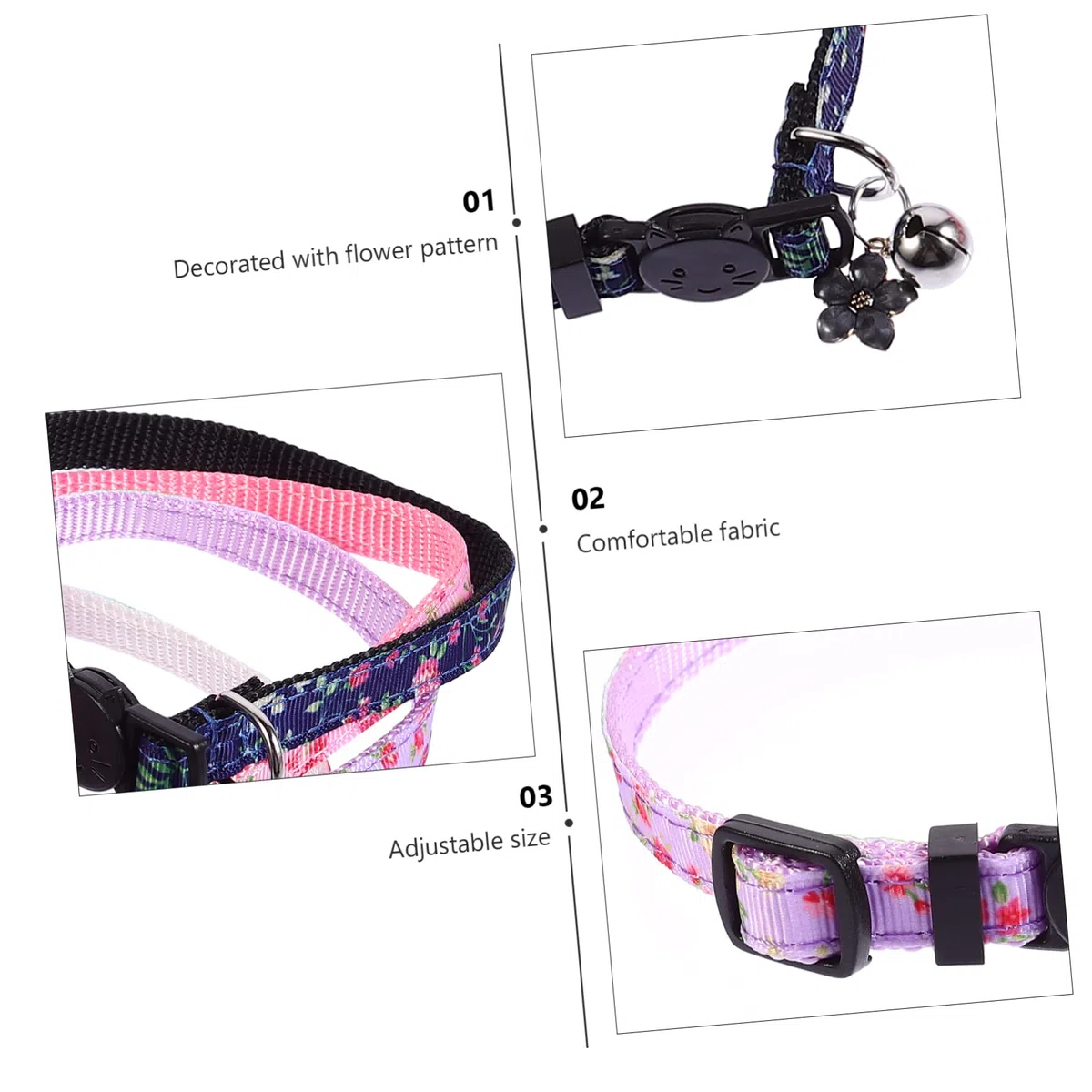 Happyyami 12piezas Collar Floral para Gatos Diseño y Accesorio De Cuello para Mascotas para Fiestas y Ocasiones Especiales