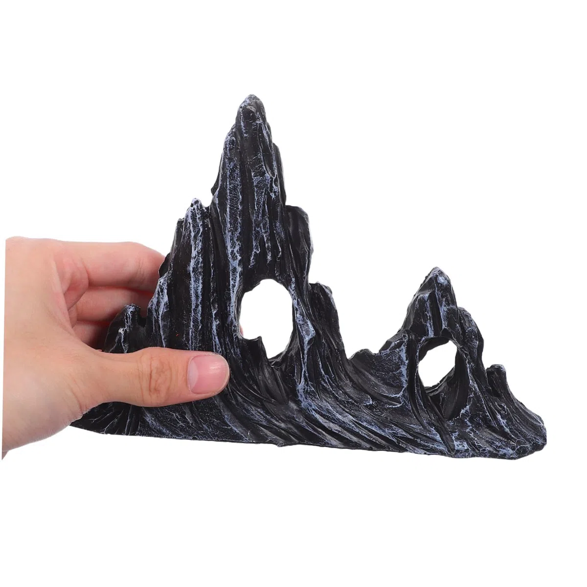 SOLUSTRE 2piezas Adornos Paisajísticos para Peceras Figuras De Montaña De Resina Artificiales Escondite para Peces Decoración De Paisaje De Colina para Acuario para Pecera De Decoracion